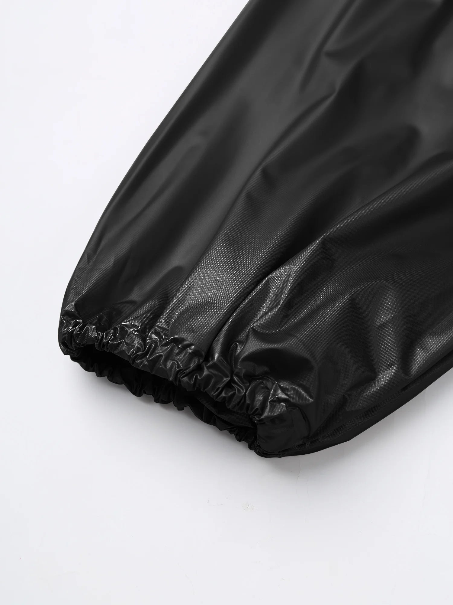 Mens Sports Outfits Sauna Sweat Sets Long Sleeve Hooded Jacket Outerwear and Long Pants PVC Sweating Suit for Gym Workout Yoga