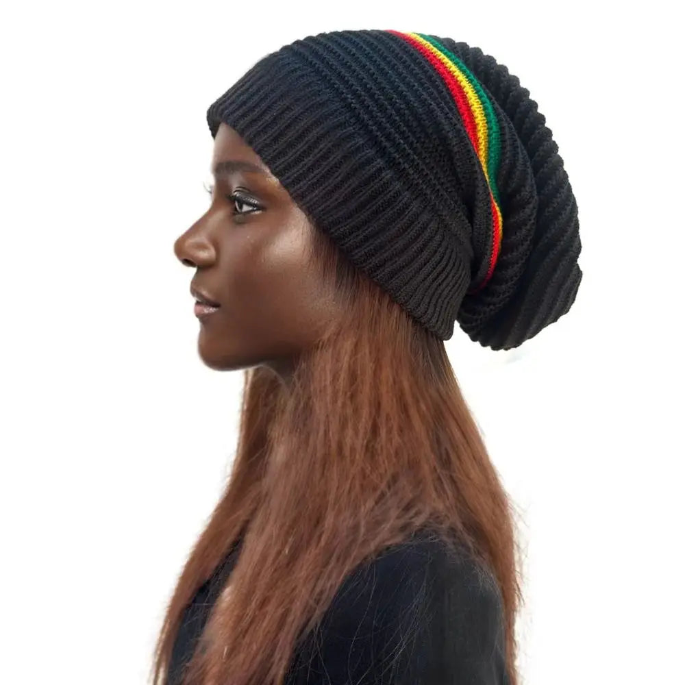 Beanies Pullover Weaving Reggae Hat Striped Color Hip Hop Hat Jamaica Knitted Hat Warm Comfortable Skull Caps Winter Autumn