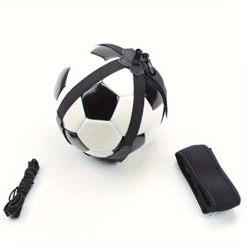 1 Set of Football Training Equipment with Rope Bag, Football Dribbling Belt, Trainer for Ball Control and Dribbling, Rebound Practice Belt with Rope Bag, Football Training Equipment