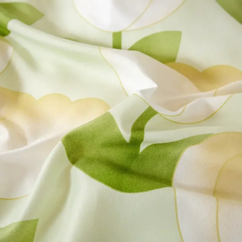 New Cartoon Striped Printed Bedding Sets Aloe Cotton Skin Friendly Breathable Comforter Cover Set Twin Double Size Bed Linens