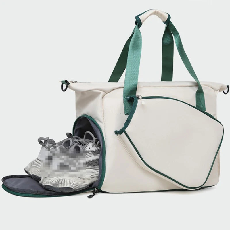 All-Sport Racket Backpack large Capacity Ventilated Shoe StorageWaterproof Tennis Duffel with Detachable Shoulder Strap