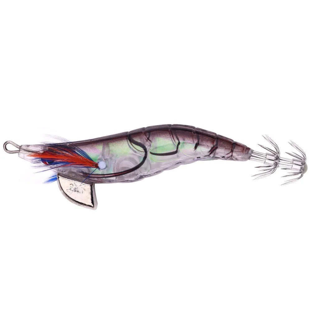10cm 12g Fishing Lure 2.5# hook Artificial Noctilucent Squid Cuttlefish Jigs Noctilucent Wood Artificial Squid Hook Jigs