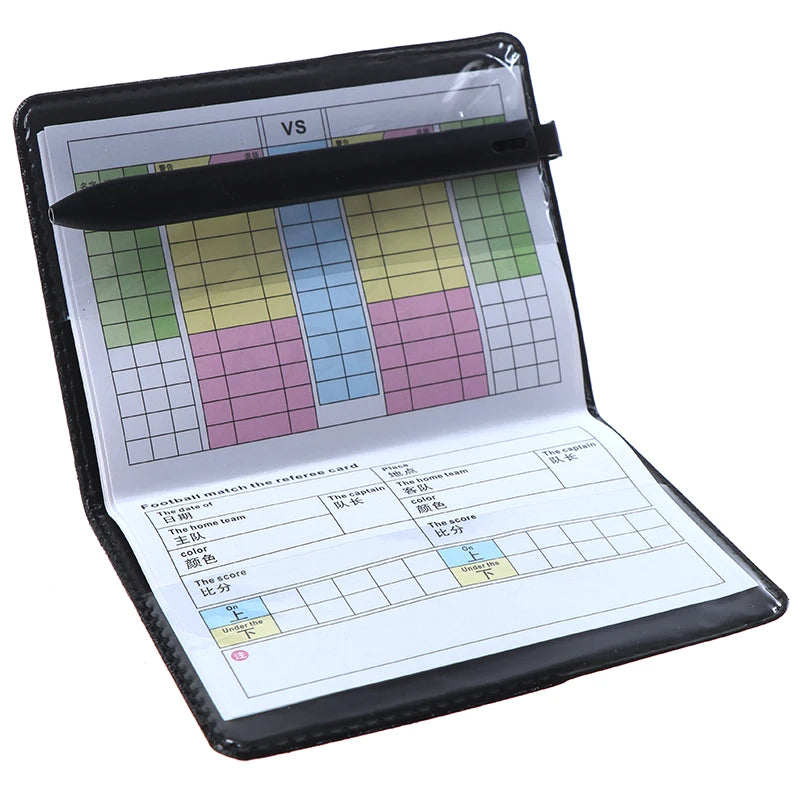 Soccer Referee Red Yellow Card Professional Fair Play Cards Football Linesman Leather Case Bag Set Sports Game Equipment