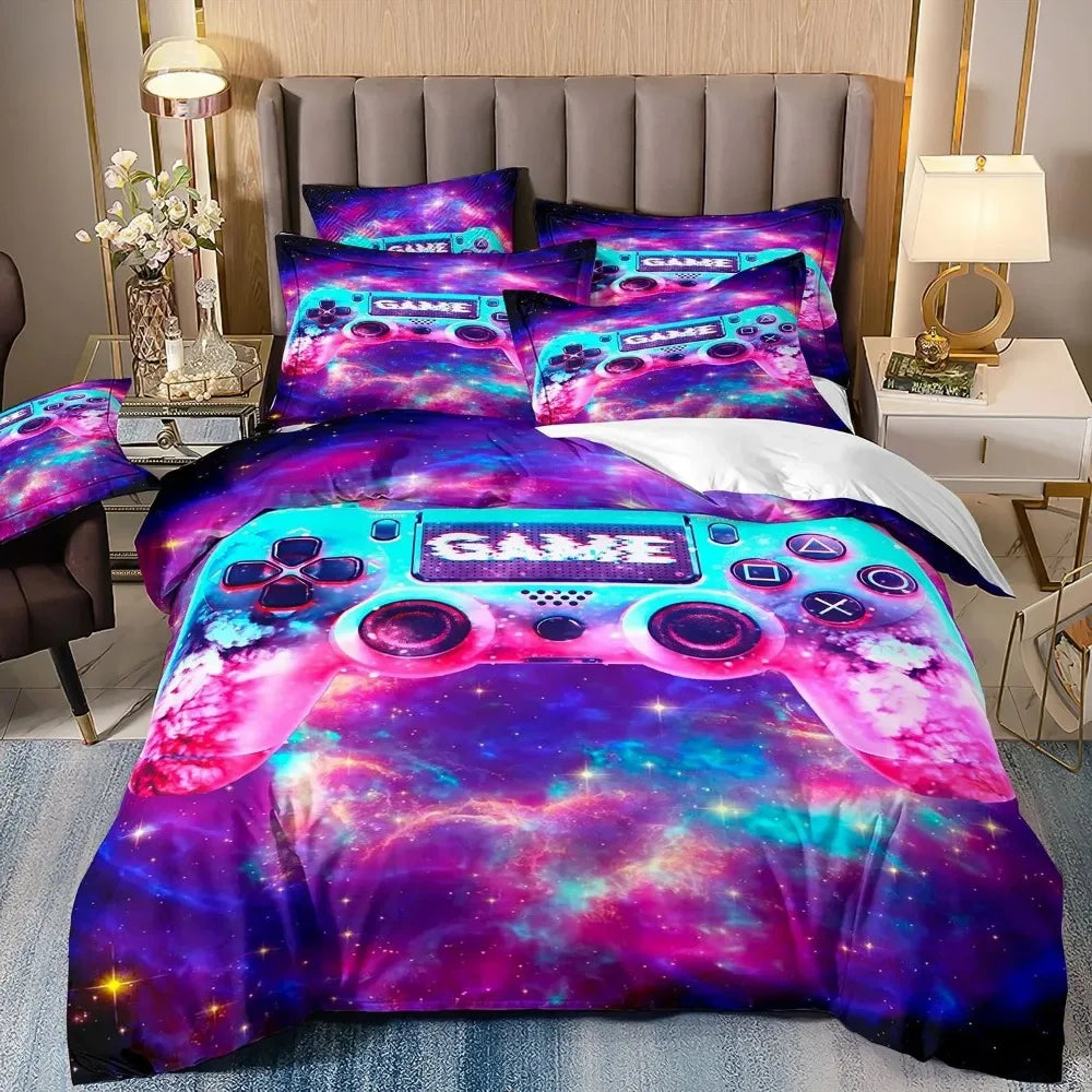 3d Gamer Bedding Sets For Boy Gaming Duvet Cover Set Queen Video Games Comforter Cover,Playstation Designs Bed Set For Teen Boys