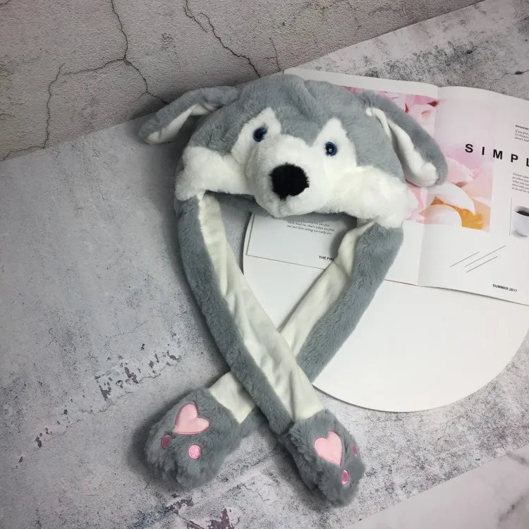 2023 New Halloween Men's and Women's Rabbit Hats Plush Ears Activity Hats Airbag Hats Halloween Christmas Ball Hats