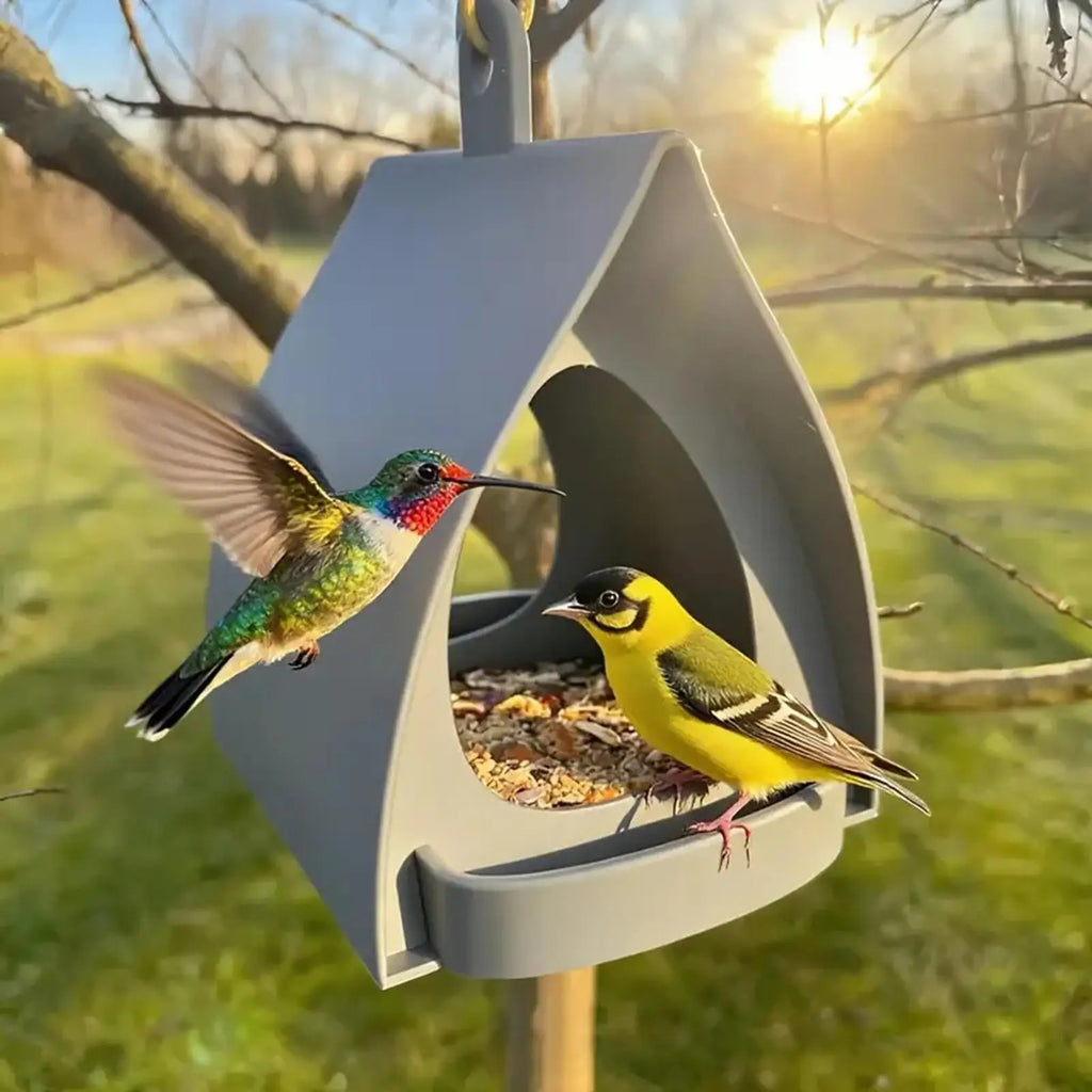 Hanging Bird Feeder Large Capacity Outdoor Bird Feeder Birdhouse Garden Bird Feeder for Outside Balcony Squirrel Yard Porch
