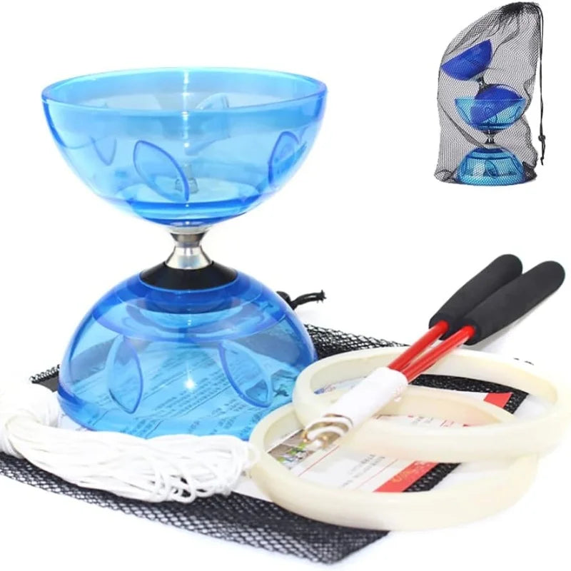 Portable Diabolo Chinese Yoyo Diabolo Set Fitness Equipment Gear for Adults Kids Elderly Outdoor Indoor Agility Exercise