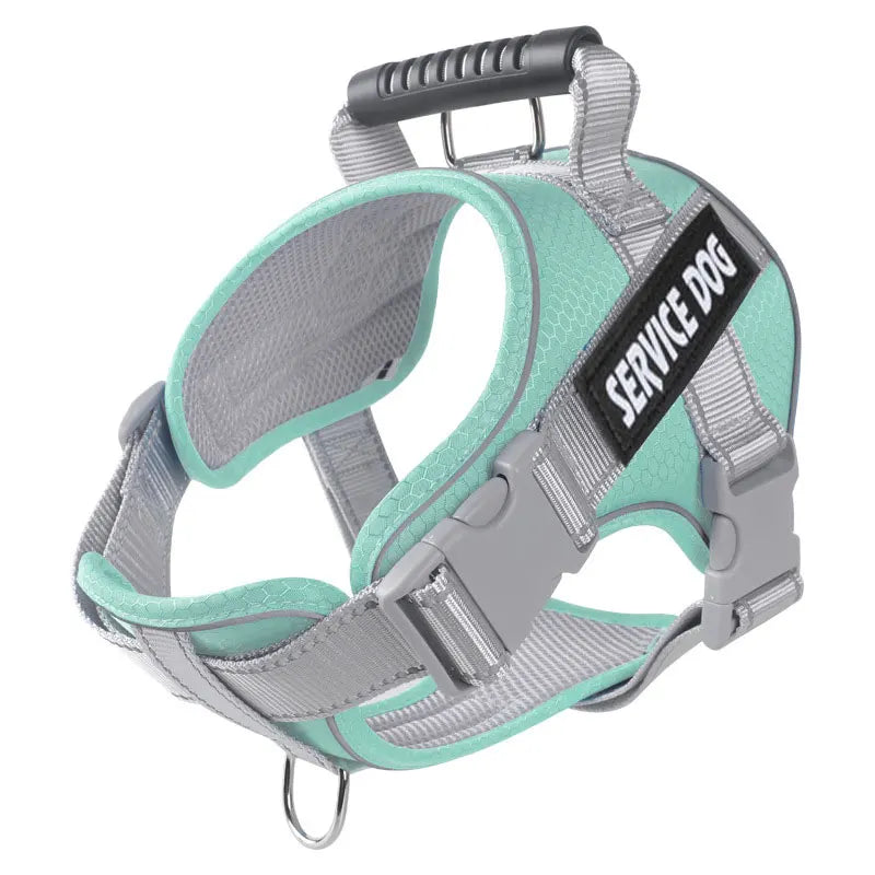 Customized Name Dog Harness Labrador Retriever Harness Medium Large Dog Reflective Adjustable Outdoor Walking Pet Supplies