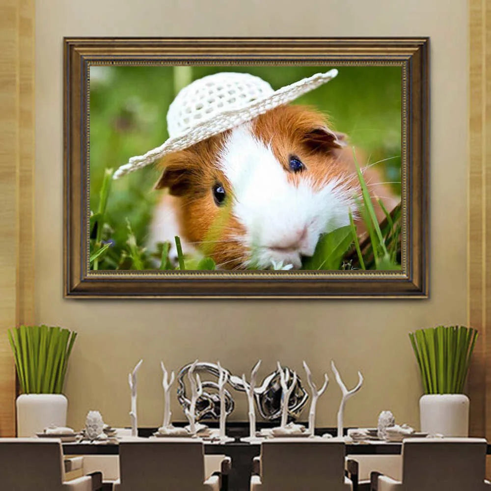 Huacan 5d Diamond Painting New Arrivals Guinea Pig Cross Stitch Embroidery Pet Rat Mosaic Mouse Home Decor