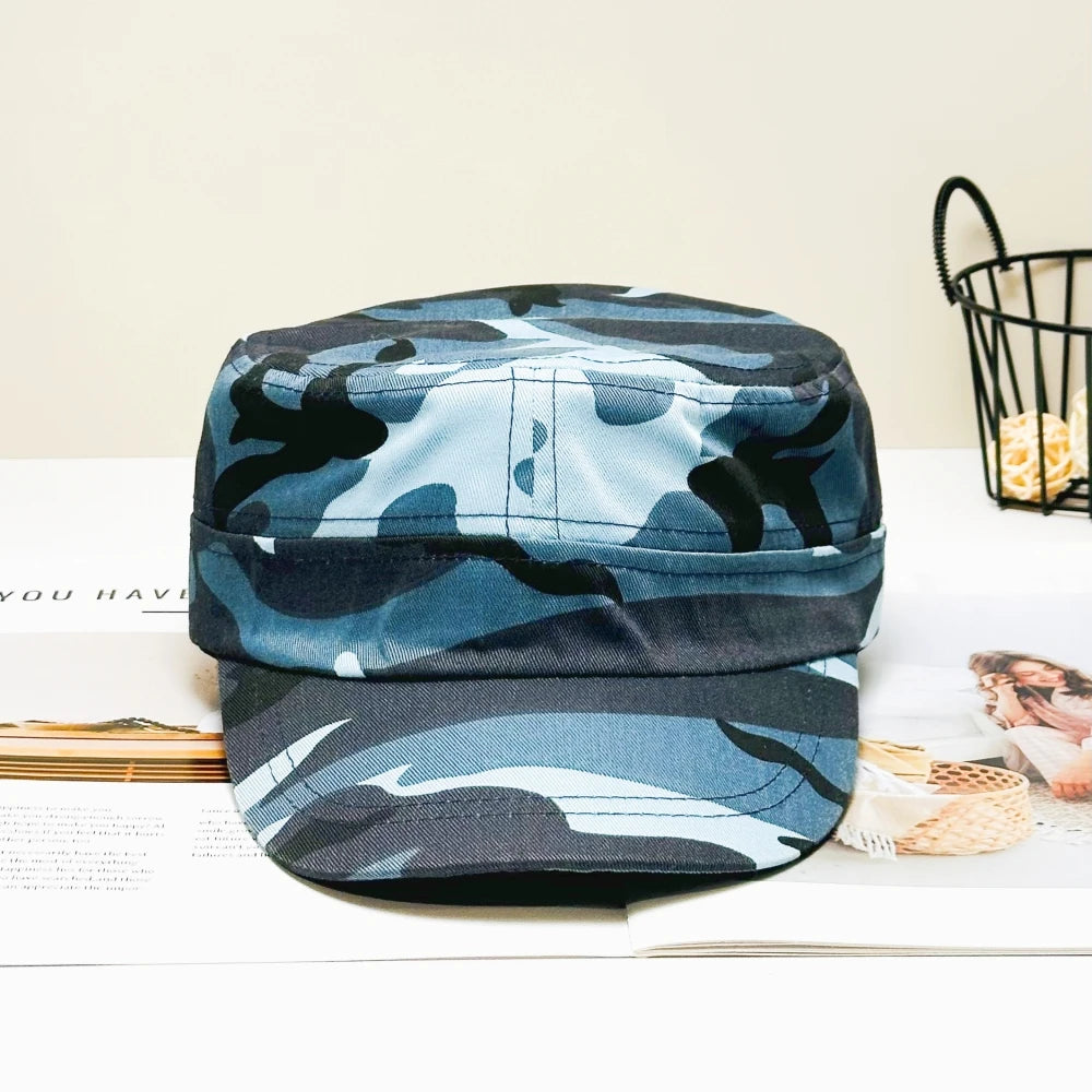 Spring and Summer Simple Camouflage Hats for Men and Women Outdoor Camping Fashion Versatile Hats Casual Hats Flat Top Hats