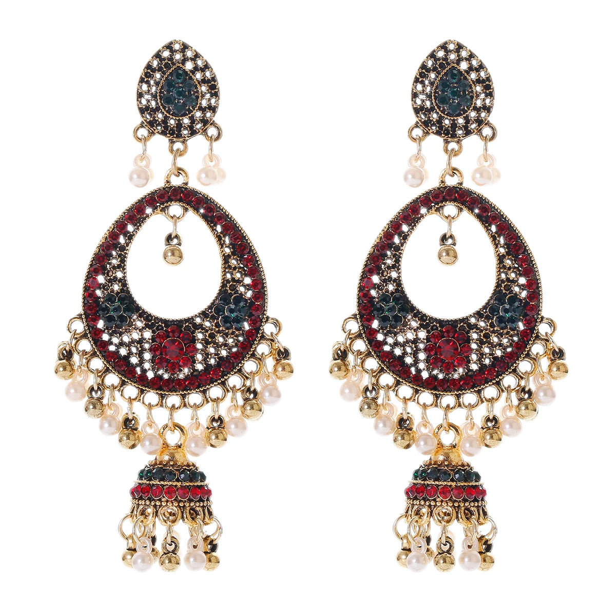 1Pair Earrings For Women Accessories Bells Indian Jewelry Ear Rings For Girls Fashion Vintage Earring Dangling Gift Kolczyki