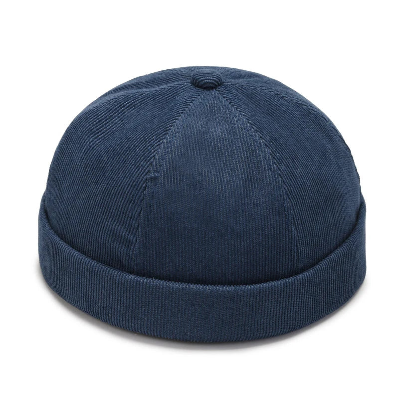 Beanie Hat Hip Hop Hats Bonnet Homme Winter Hat For Women Brimless Skullies Cap Men's Solid Color Street Vintage Portable Hats