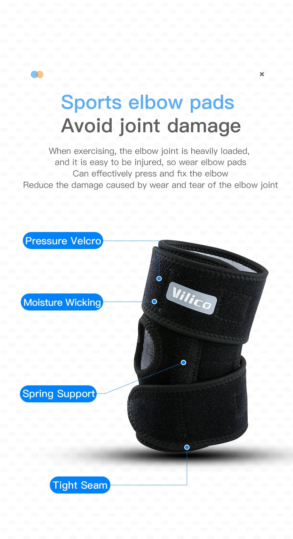 Fitness Basketball Cycling Outdoor Sports Elbow Protection With Spring Support Breathable Pressure Fixation Protective Equipment