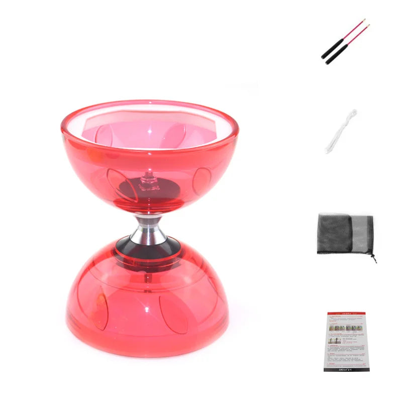 Portable Diabolo Chinese Yoyo Diabolo Set Fitness Equipment Gear for Adults Kids Elderly Outdoor Indoor Agility Exercise