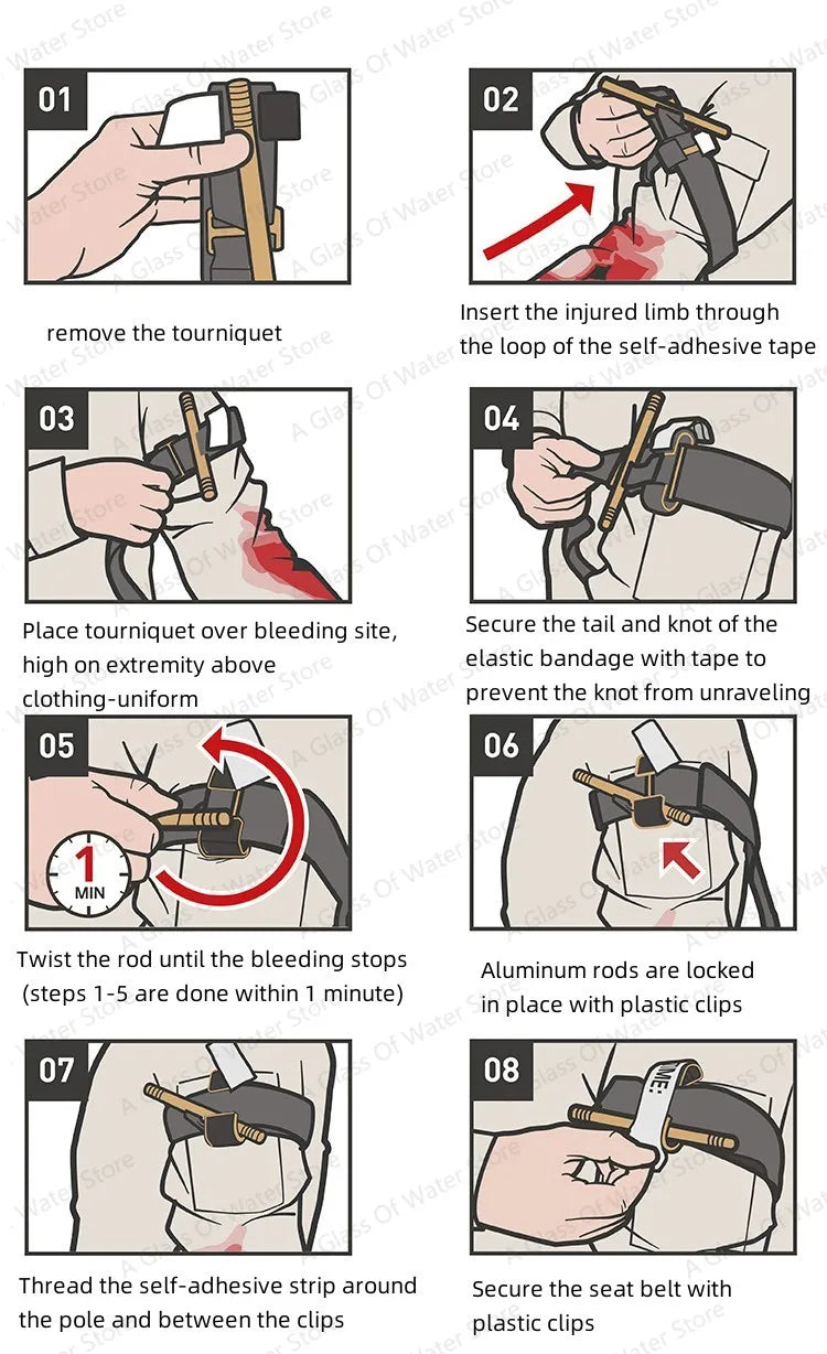 First aid kit, tourniquet, Molle survival kit, care stand, medical equipment, scissors, outdoor equipment kit