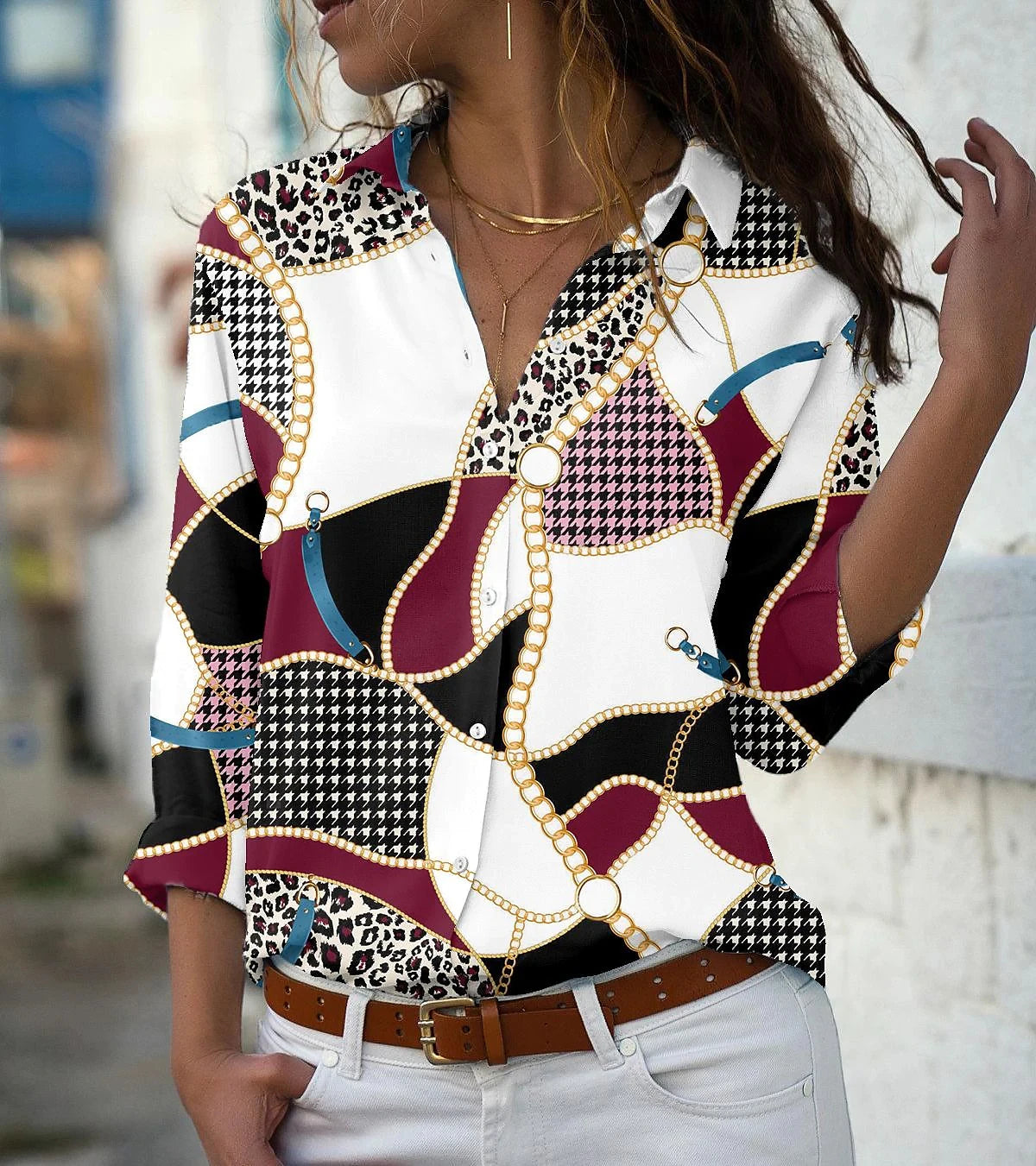 Elegant Long Sleeve Women Shirts Casual Loose Large Size Shirts Women Fashion Tops Women