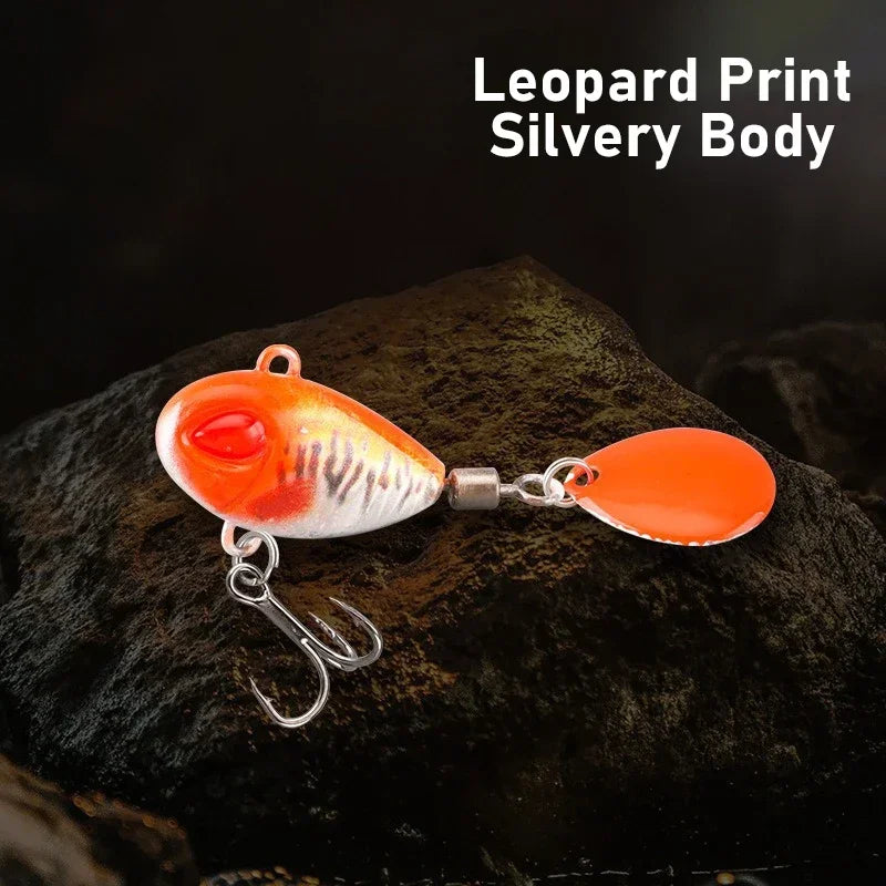 Far Casting Sea Bass Fishing Lures Set Spoon Spinner Bait Sinking Wobblers Metal Jig VIB  Rotating Sequin Tail Saltwater Baits