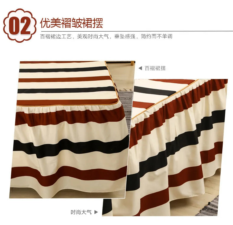 Bedding Set Home Textile Cotton Bedspread Elastic Fitted Mattress Cover Couple Quilt Single Bed Sheet with 2pcs Pillow Covers