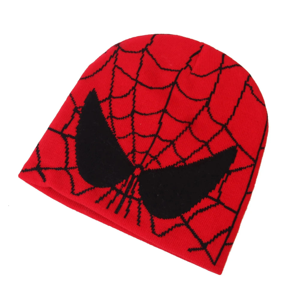 New Cartoon Spider Embroidered Beanies Hat Men Winter Autunm Warm Knitted Bonnet Cap Soft Wool  Beanies Caps Boys Gifts ﻿
