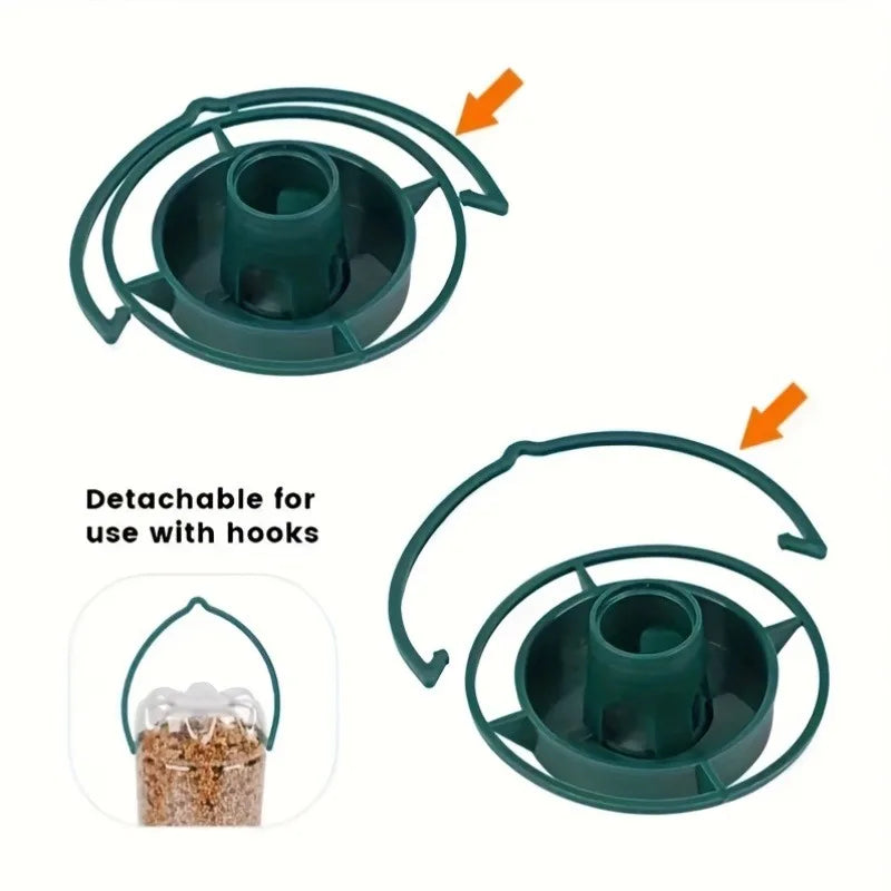 A Homemade Bird Feeder That Doesn'T Require Batteries, Made from PVC Material, Comes with a Hook, Suitable for Outdoor, Garden