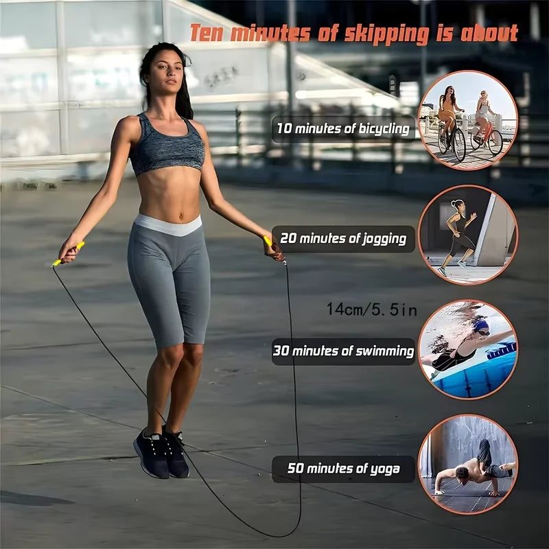 Steel Wire Skipping Rope Fitness Sports Equipment Bearings Skipping Rope Middle School Students Training Aluminum Alloy