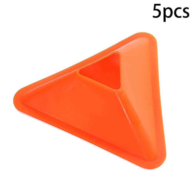 5PCS Football Training Disc Triangle Soccer Practice Field Sports Agility Training Cone Portable Equipment For Kids Adult