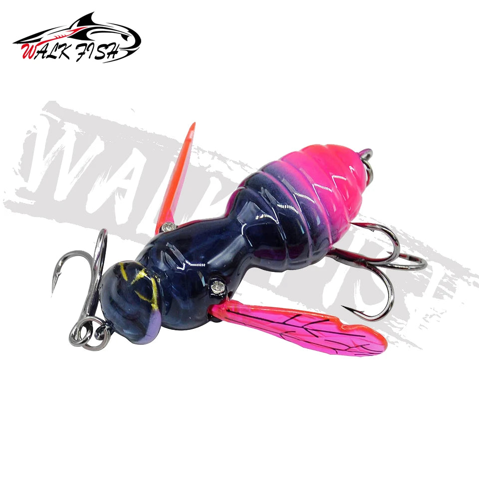 WALK FISH 4.5g 40mm Insect Lure Fishing Lures Bionic Swimbaits Wobblers Sea Bass Fishing Artificial Bait Hard Baits Bass Pike