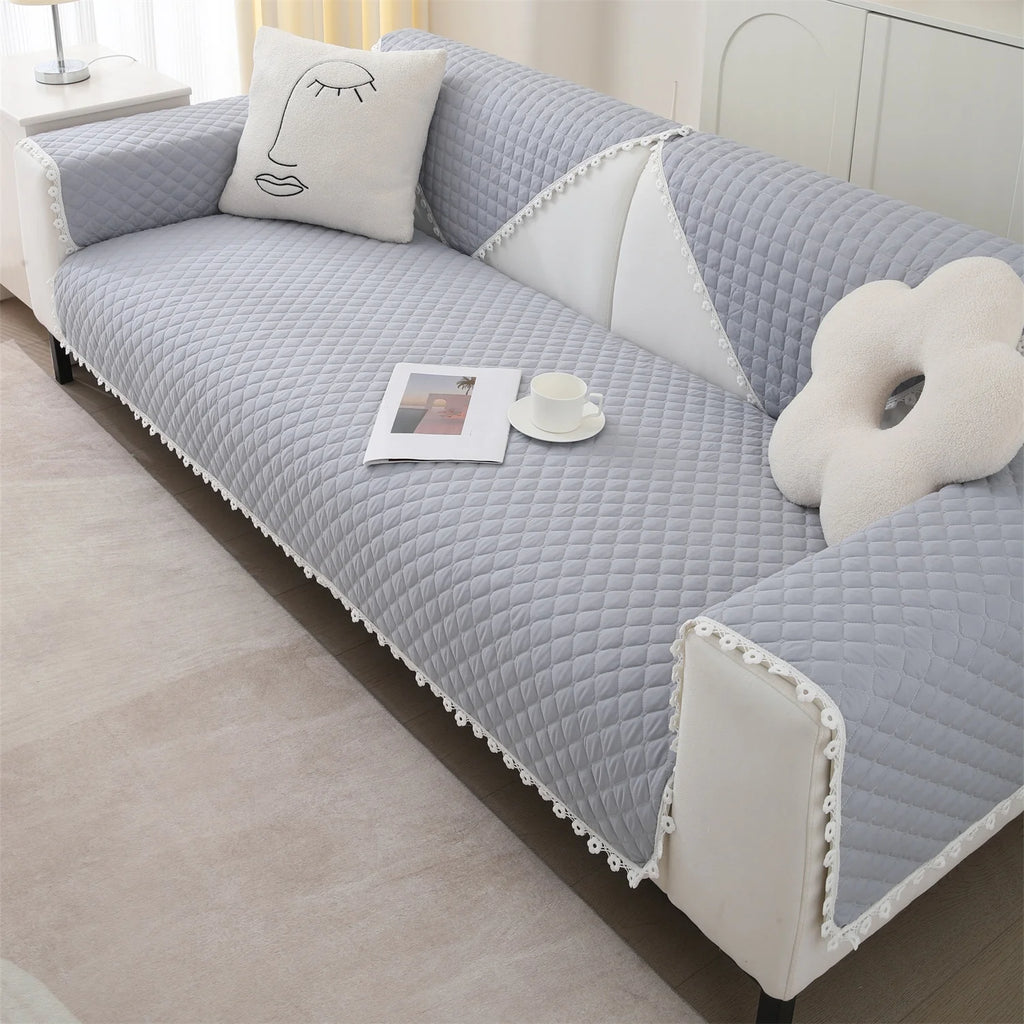 Quilted Sofa Cover Dogs Pets Kid Anti-Slip Couch Covers Anti-wear Slipcovers Furniture Protector Seat Cover