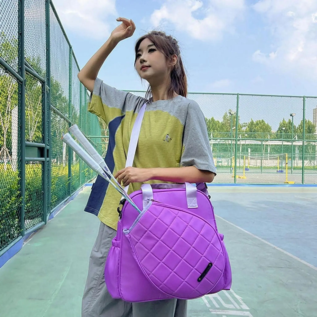 Sport Bag for Tennis and Badminton Large Portable Tote Shoulder Bag for Adults Gym Use