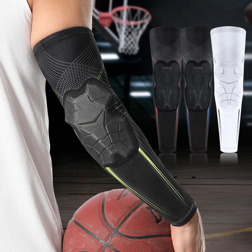 1 PCS Sports Elbow Pads, Basketball Shooter Sleeves, Collision Avoidance Padded Elbow for Volleyball Football Baseball Cycling