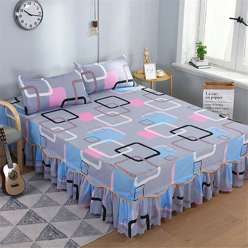 Bed Skirts Four Season Universal Skin-friendly Comfortable Protective Bedding Luxury Anti-slip Bedsheets Fashion Home Decoration