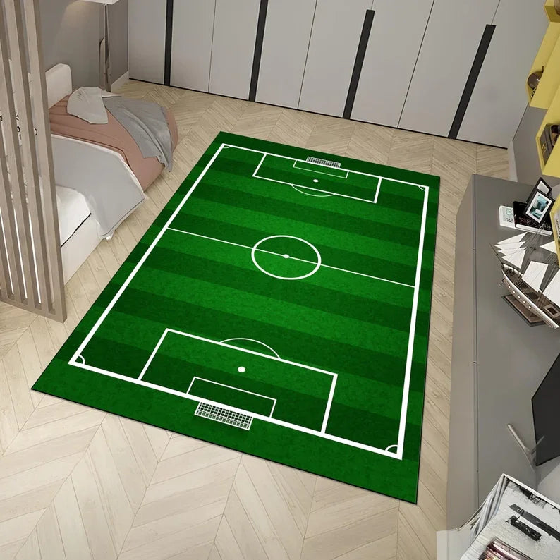 Soccer Court Rug Football Rug Sport Rug Game Rug Sports Room Rug Rug Hypebeast Rug Area Rug RugUnique Rug Gift for Him