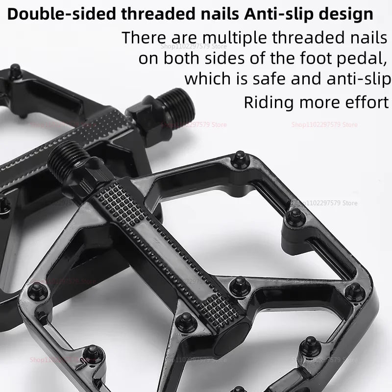 Bicycle pedal - Anti-slip - Double bearing - Lightweight cycling pedal - Suitable for road and mountain bike riding accessories