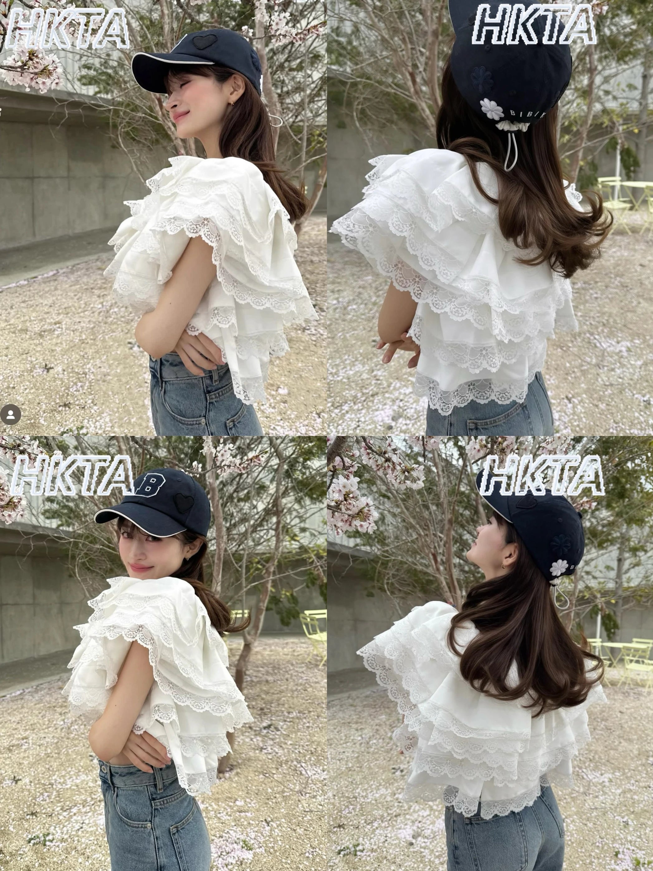 Japanese Hats Ladies New Letter Flower Embroidered Caps Sweet Cool Girls Women's Baseball Caps Summer Sunscreen Hat Female