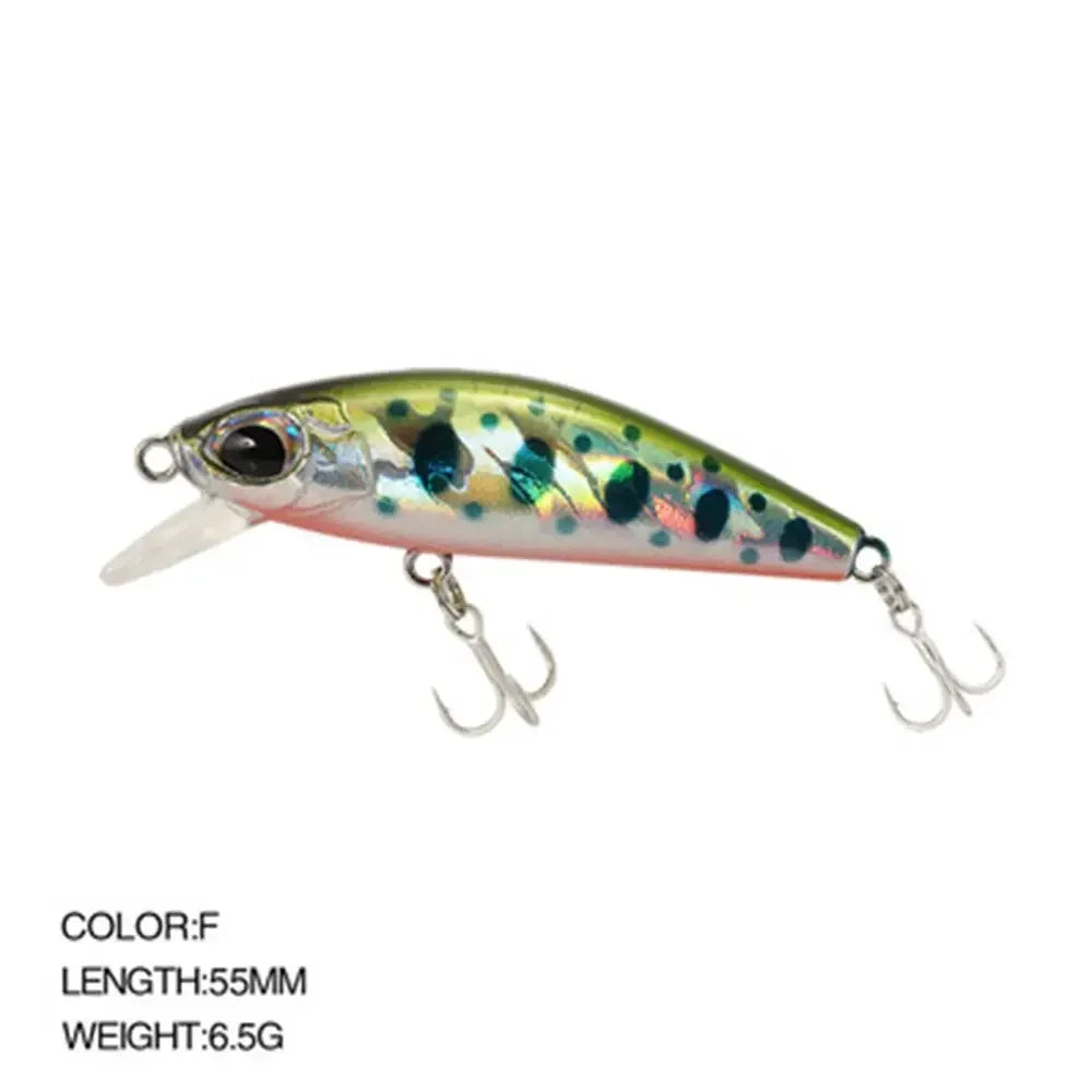 5.5cm 6.5g Slow Sinking Minnow Fishing Lures Artificial Bait Trolling Jerkbait Trout Bass Bait Pike Fishing Equipment