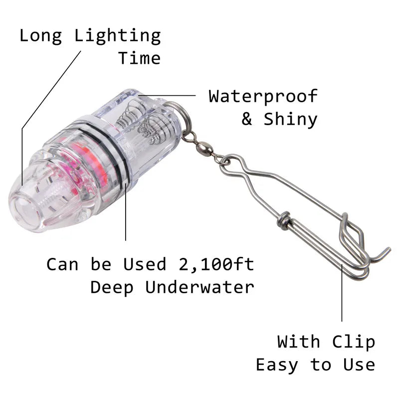 Fishing Light Underwater Deep Drop Lights Waterproof Squid Fishing Lure Light Flashing Blinking flash lamp drop fishing Tackle