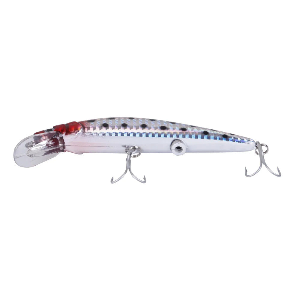 Simulated Fishing Lures Bait Electric Life-like Vibrate Fishing Lures USB Rechargeable Flashing LED Light Throw Luminous Bait
