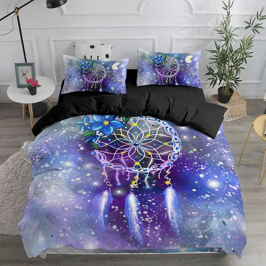 Dream Catcher Bedding Set Elegant Bohemian Duvet Cover Queen 240x220 Ethnic Quilt Cover Single Double King Comforter Bed Cover