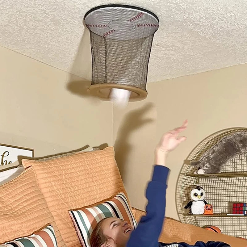 Ceiling Baseball Toy Training Equipment Mini Overhead Sports Goal Portable Indoor Mini Baseball Hoops Game Toys For Kids Adults