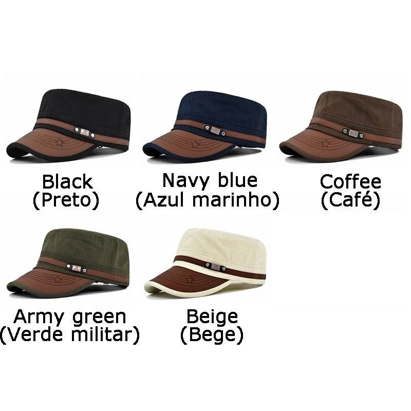 Embroidered Flat Cap casual hat Baseball Cap Sports Hat Hiking Hat Fishing Hat