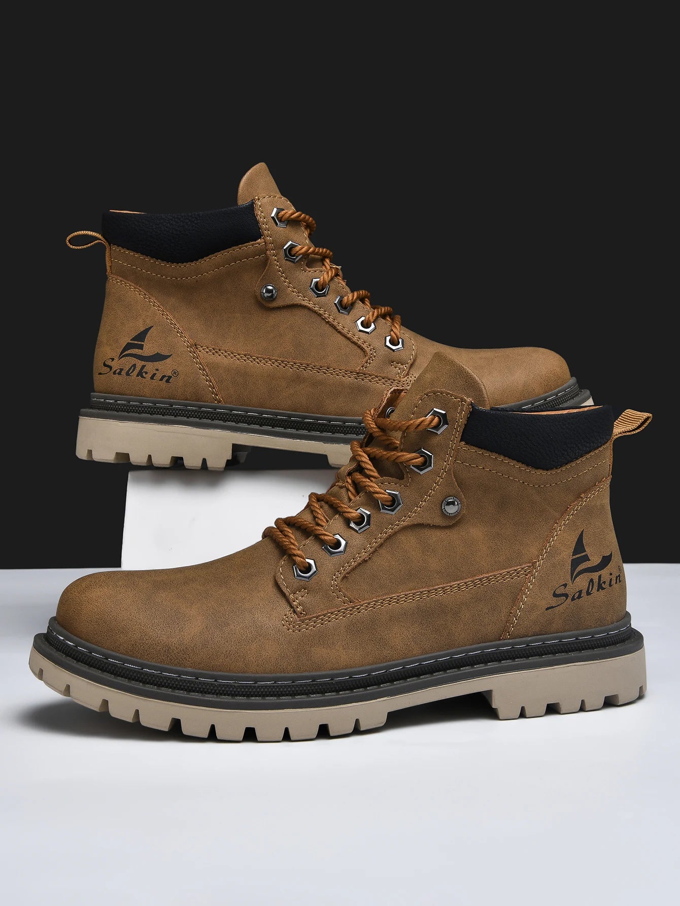 Handmade Men Boots Ankle Winter Leather Shoes Autumn Outdoor Hiking Boots Sneakers Hombres Botas High Top Footwear Anti Slip