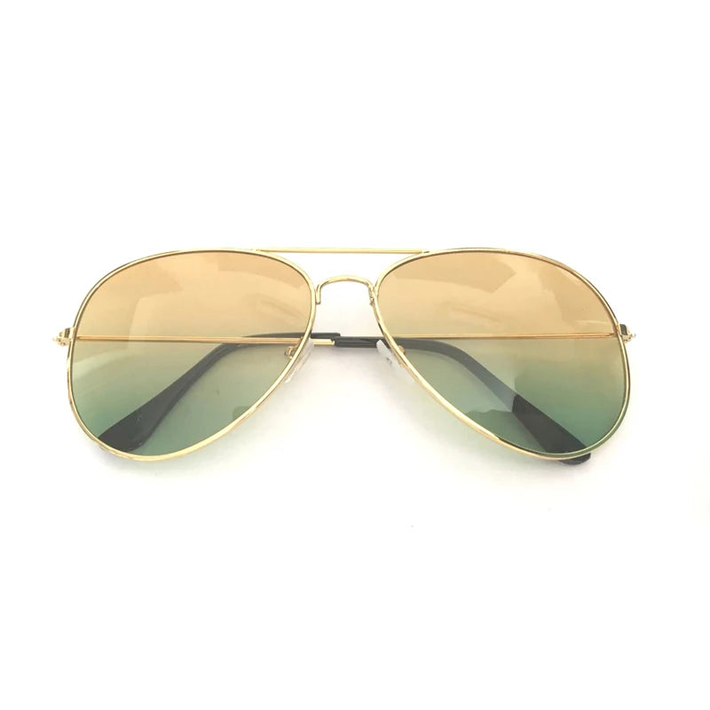 Sunglasses Men Metal Frame Sun Glasses Luxury Vintage Brand Designer Women Unisex Eyewear Blue Mirror Pilot Lunette De Soleil