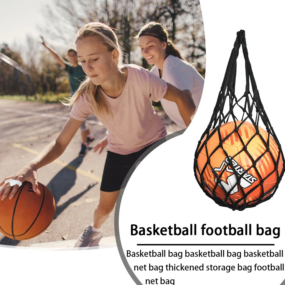 Sports Ball Holder Youth Football Self Trainer Football Net Bag Sports Mesh Equipment for Carrying Basketball Volleyball Soccer
