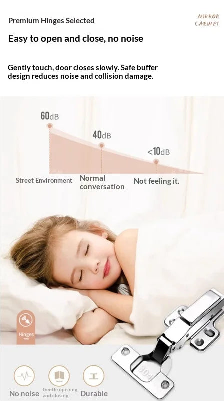 Bathroom Mirror LED Dimmable Touch Sensor Anti Fog Wall Mounted Vanity Makeup Table Full Body Mirror Household Bathroom Home