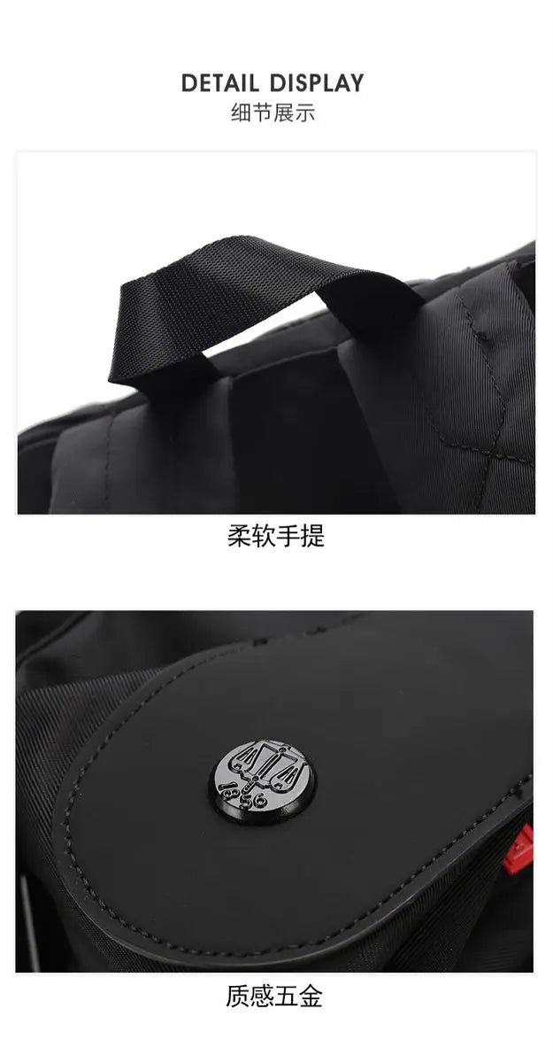 Backpack Computer Bag Student Schoolbag Simple Fashion Carry-on Bag Luggage Bag Lightweight Large