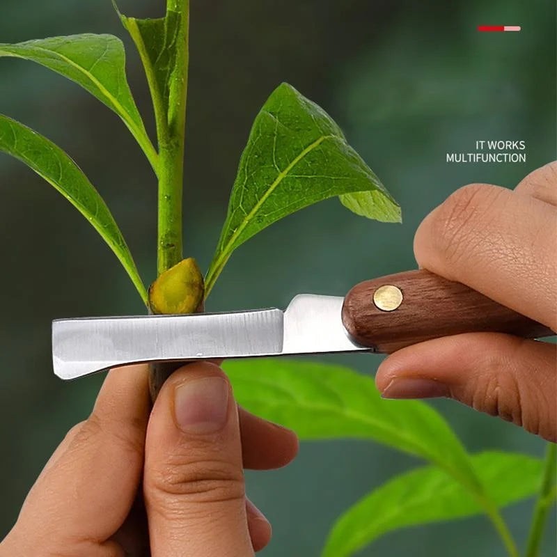 Garden Tools Foldable Grafting Pruning Knife Professional Garden Grafting Cutter Tree Pruning Stainless Steel Wooden Knife Tool