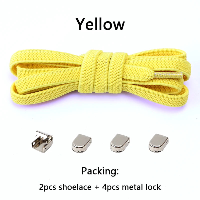 No Tie Elastic Shoe Laces One Size Fits All Adult and Kids Shoes Shoelaces for Sneakers Shoelace Tieless Flat Expand Shoestrings