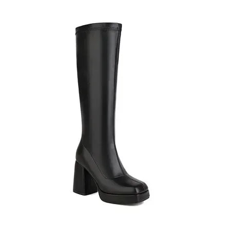 Boots Winter Shoes For Women Round Toe Luxury Designer Clogs Platform Sexy Thigh High Heels High Sexy Stiletto Low 2025 Fashion