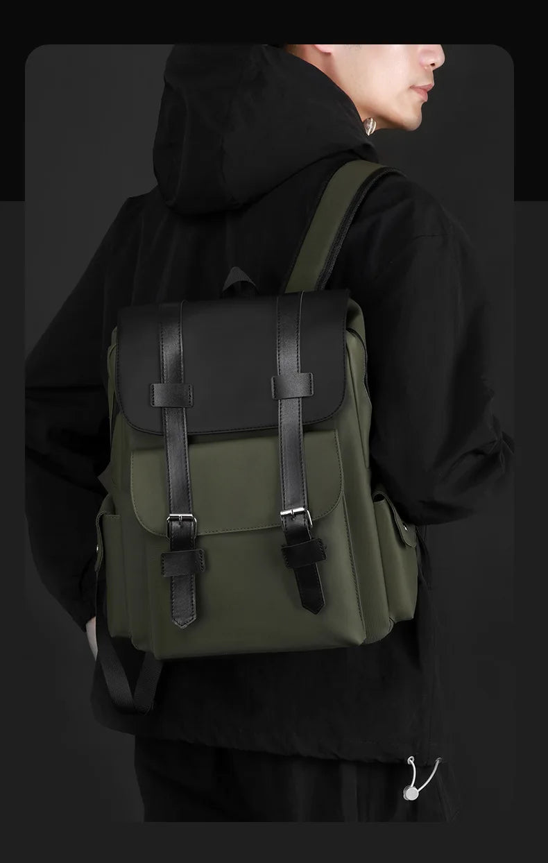 New Fashionable Backpack, Trendy Simple Casual Bag, Solid Color Business Travel Bag, Large Capacity Laptop Bag, Unisex Student School Bag, Multi-Functional Storage Bag