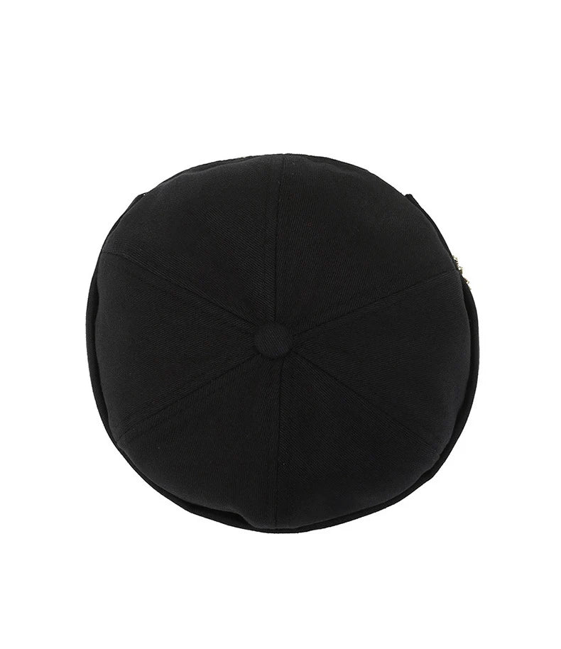 Beanie Melon Skin Hat Men's Leaf Soft Top Hat Women's Street Black Landlord Hat Tide Four Seasons Fashion And Versatile Hat